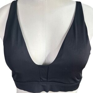 Victoria's Secret Sport Black V Neck Strappy Back Sports Bra Medium M